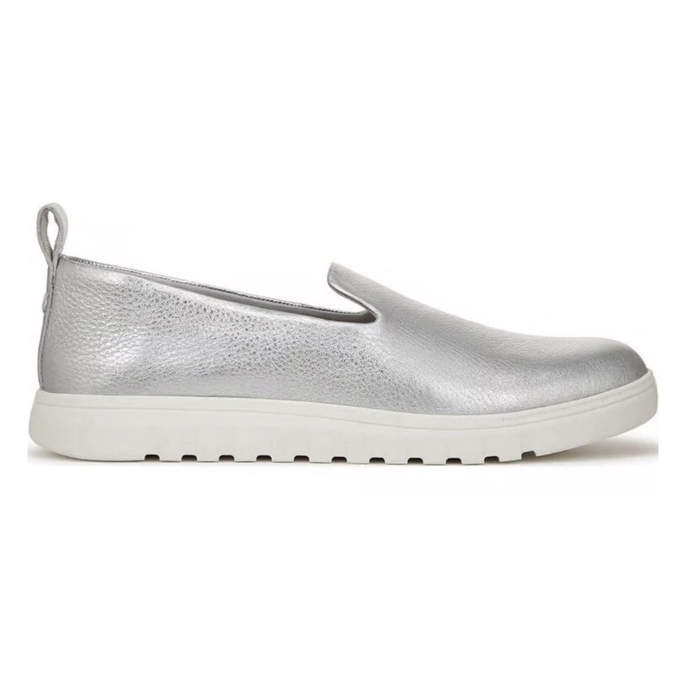 Vionic Uptown Willa Women's Casual Slip-On Silver Leather Size 11 Loafer